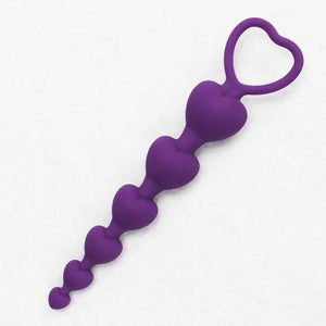 Purple Soft Silicone Anal Beads
