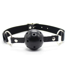 Load image into Gallery viewer, Leather Open Mouth Gag Ball