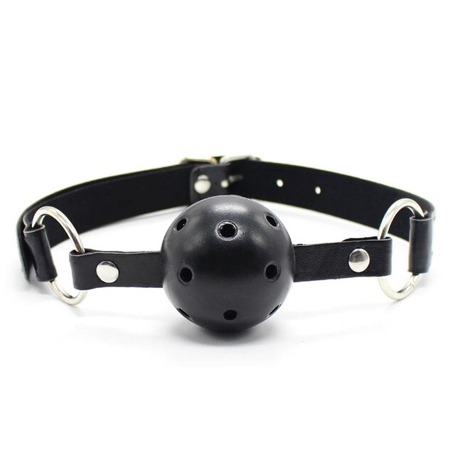 Leather Open Mouth Gag Ball